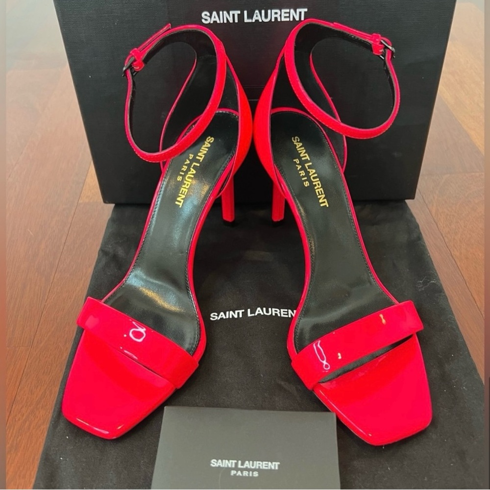 Saint Laurent strapless ankles heels
